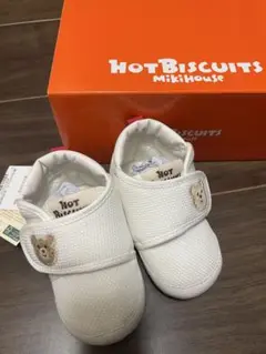 HOT BISCUITS ホワイトファーストシューズ 11.5cm ミキハウス