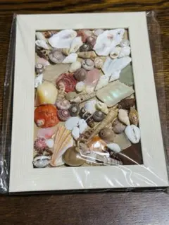 貝殻フォトフレーム アイボリー 約20x15cm