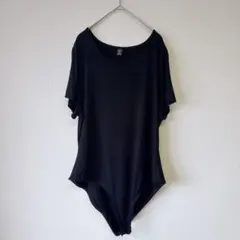 SHEIN CURVE 半袖 ボディスーツ ブラック 2XL レオタードのサムネイル