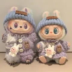 新入荷labubuぬいぐるみ用服着せ替え洋服ラブブ用1〜3代対応３点セット