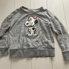 PEANUTS スヌーピー トレーナー グレー 130 美品