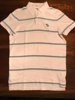 アバクロ コットン ポロシャツ ピンク