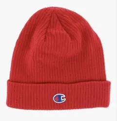 【Champion】チャンピオン ユニセックス リブニット帽 レッド / 赤