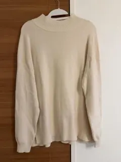 GLOBAL WORK メルティスタンドスリットプルオーバー　L アイボリー