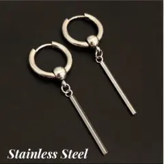 2本　ステンレス　ボール　バー　フープピアス　リングピアス　ボディピアス