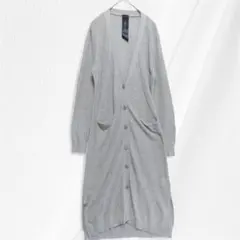 美品　more than words ロングカーディガン　ゆったりグレー　F