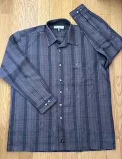 Lyle & Scott 長袖シャツ グレー レッド L