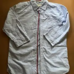 七分袖　メンズデニムシャツ