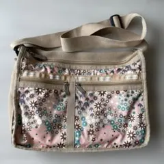 LeSportsac 　レスポートサック　花柄 　ショルダーバッグ 　ベージュ系