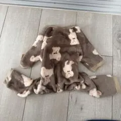 犬服 フリース クマ柄 小型犬用