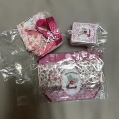 新品未開封 サンリオ マロンクリーム ミニバッグ 花柄 ピンク 3個セット