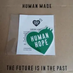 HUMAN HOPEノベルティ アルミステッカー グリーン　非売品