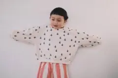 melted butter スワン柄 トレーナー　2-3y
