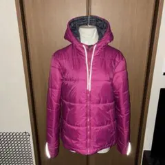 リバーシブルダウンジャケット （ローズピンク＆ダークグレー）