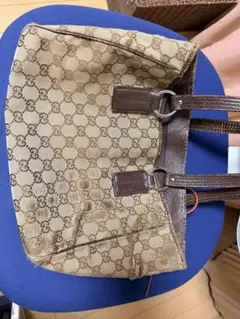 GUCCI GGキャンバス トートバッグ ブラウンのサムネイル