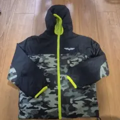 迷彩柄フード付き ナイロンジャケット