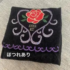 ANNA SUI バラ刺繍 ハート型　ポーチ