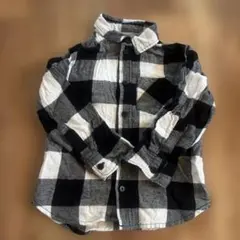 H&M チェック柄長袖シャツ EUR 98（100）