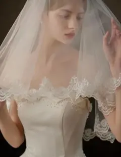 3種セット❗️ウェディングベール レース付き ラメ