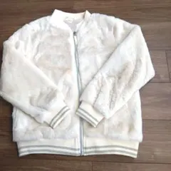 TOPVALU　GIRLSアイボリー フェイクファージャケット 160cm