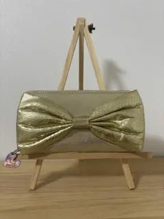 リボン付きゴールド長財布のサムネイル