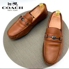 COACH メンズ ローファー ブラウン レザーのサムネイル