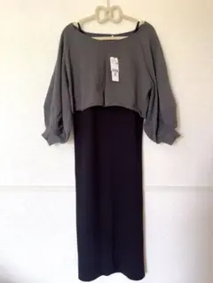 ワッフルワンピース新品