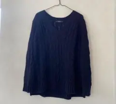 weekend max mara ケーブル　vネック ニット　カシミヤ　アンゴラ