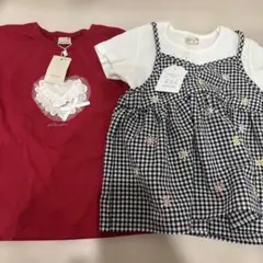 petit main 赤 Tシャツ 120 タグ付きセット