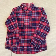 ミキハウス　リバーシブルチェックシャツ120センチ