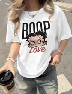 【新品】　ベティ・ブープ Tシャツ ホワイト　XXL 白　シンプルのサムネイル