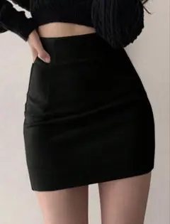 shein レディース ブラック ミニタイトスカート 34588010のサムネイル