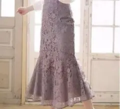 グレイル　ハイウエストレースマーメイドスカート