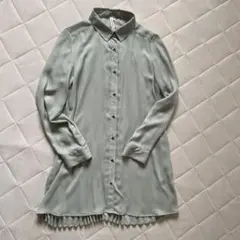 HK WORKS LONDON ミントグリーン M シャツ