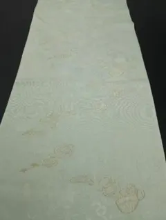 正絹帯揚　縫取　古代織　セミフォーマル　難あり　o292