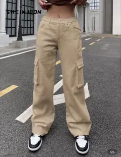 SHEIN ICON Gorpcore フラップポケットサイドカーゴパンツ