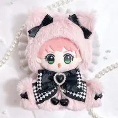 ②052.おすわりぬい服 千鳥柄×イエロー 猫ちゃん 12cm対応 - メルカリ