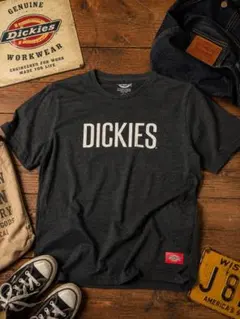 DICKIES ダークグレー Tシャツ　500円スタートのサムネイル
