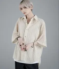 ADRER ルーズシルエットレース　シアーシャツ
