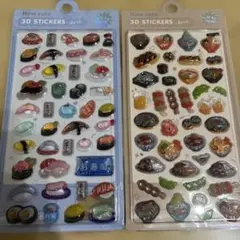3Dステッカー　食べ物　お寿司　立体シール　ボンボンドロップ
