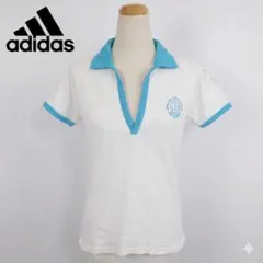 adidas レディース スキッパーポロシャツ ホワイト M　ヴィンテージのサムネイル
