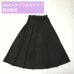 ozoc オゾック Aライン 大きめプリーツつき フレアスカート F