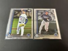 topps chrome 2025　佐々木朗希　キム・ヘソン　ドジャース　RC