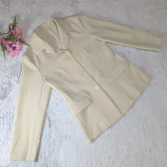 ✨Avienne✨ (M) クリーム色 テーラードジャケット (株)東京スタイル