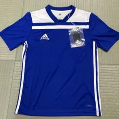 adidas CLIMLITE ボブルー/ホワイト シャツ 160