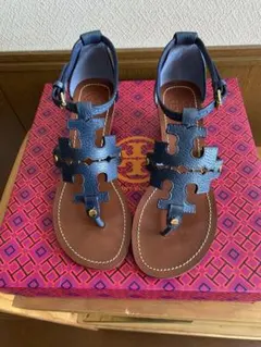 TORY BURCH ウェッジソール サンダル ネイビーのサムネイル