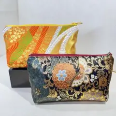 695帯リメイクポーチ2個セット