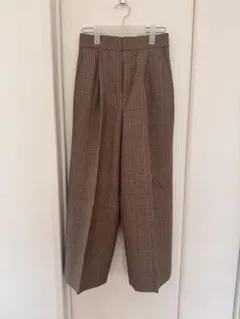 ESTNATION グレンチェック ワイドパンツ