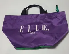 ELLE ナイロントートバッグ 紫 緑 レトロのサムネイル