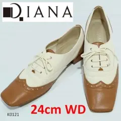 ダイアナ　ウイングチップ　レースアップ　ローファー